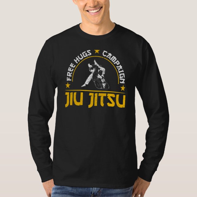 Brasiliansk Jiu Jitsu Free Hugs Kampanj Jiu Jitsu T Shirt (Framsida)