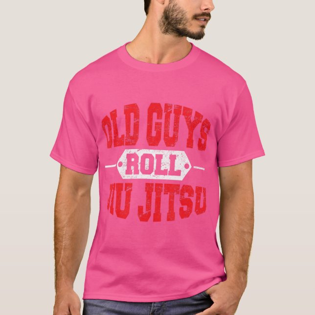 Brasiliansk Jiu Jitsu Gamles Roll Bjj Training Jiu T Shirt (Framsida)