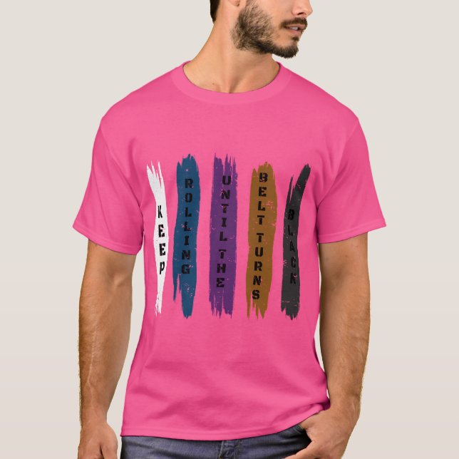 Brasiliansk Jiu Jitsu Gift - Behålla Rolling Black T Shirt (Framsida)