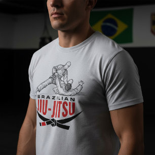 Brasiliansk Jiu-Jitsu Illustration för brottning T Shirt