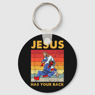 Brasiliansk Jiu Jitsu Jesus Har Din Rygg BJJ MMA Nyckelring
