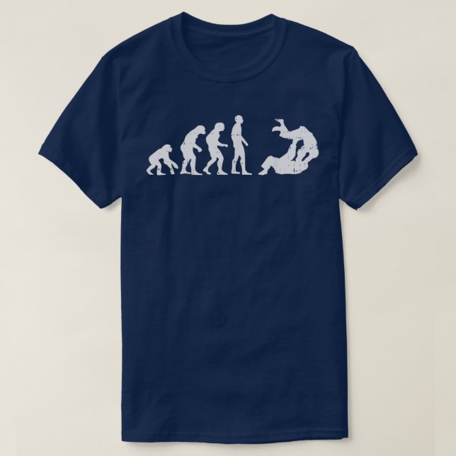 Brasiliansk Jiu Jitsu Judo Evolution Funny Martial T Shirt (Design framsida)