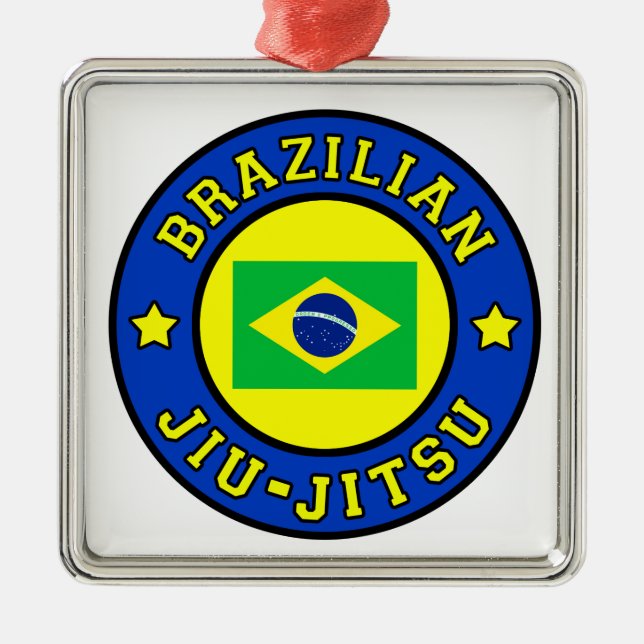 Brasiliansk Jiu Jitsu Julgransprydnad Metall (Framsidan)