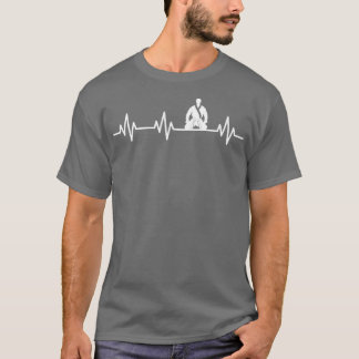 Brasiliansk Jiu Jitsu Lifeline Heartslag Heart Kär T Shirt