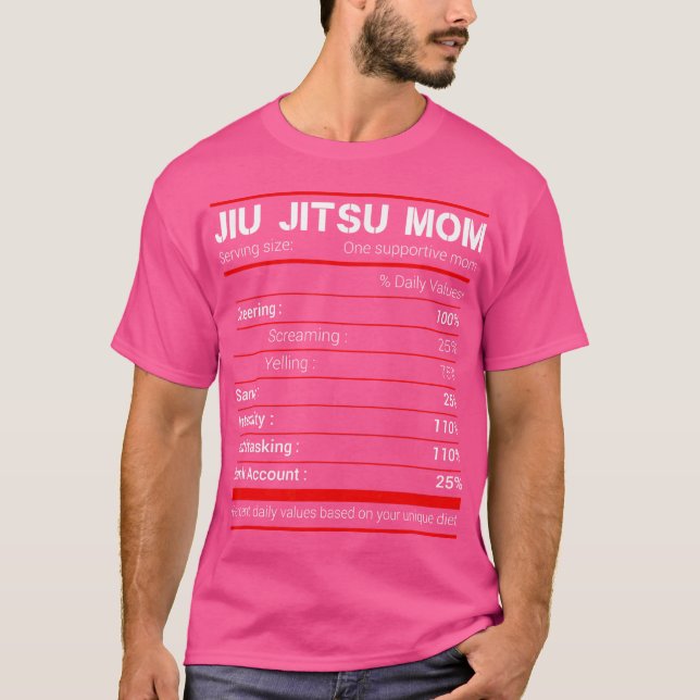 Brasiliansk Jiu Jitsu Mamma Nutritional Facts Bjj  T Shirt (Framsida)