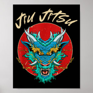 Brasiliansk Jiu Jitsu MMA BJJ Drakon Poster