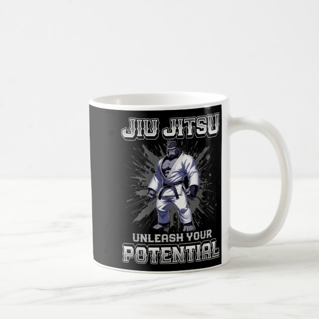 Brasiliansk Jiu Jitsu MMA och Grappling BJJ Gorill Kaffemugg (Höger)