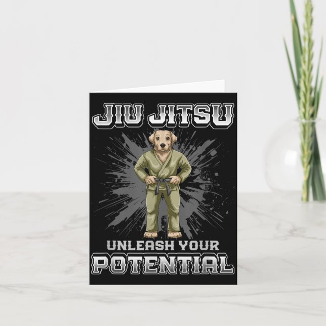 Brasiliansk Jiu Jitsu MMA och Grappling BJJ Hund Kort (Framsida)
