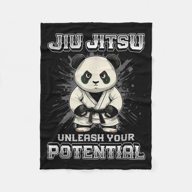 Brasiliansk Jiu Jitsu MMA och Grappling BJJ Panda Fleecefilt (Framsidan)