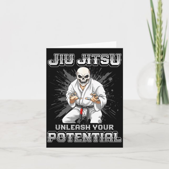 Brasiliansk Jiu Jitsu MMA och Grappling BJJ Skelet Kort (Framsida)