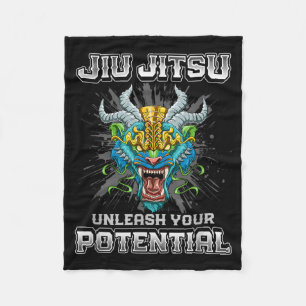 Brasiliansk Jiu Jitsu MMA och Grappling BJJ Tiger Fleecefilt