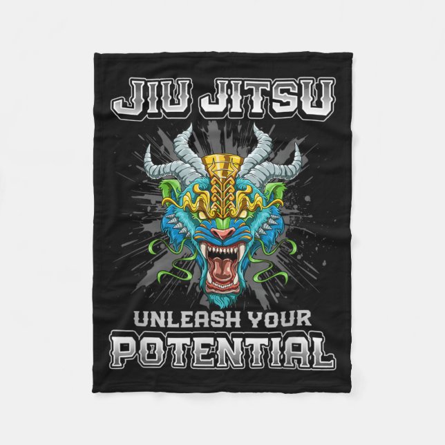 Brasiliansk Jiu Jitsu MMA och Grappling BJJ Tiger Fleecefilt (Framsidan)