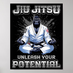 brasiliansk Jiu Jitsu MMA och stor Grappling BJJ Poster