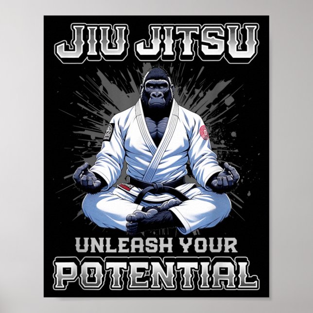 brasiliansk Jiu Jitsu MMA och stor Grappling BJJ Poster (Framsidan)