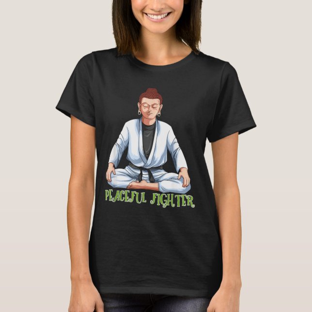 Brasiliansk Jiu Jitsu och BJJ Buddha T Shirt (Framsida)