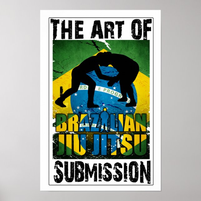 Brasiliansk Jiu JItsu - Poster av inlämningskonst (Framsidan)