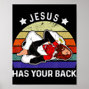 Brasiliansk Jiu Jitsu Shirt Jesus Shirt Jesus har Poster