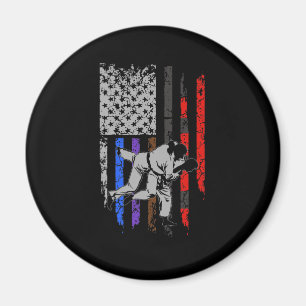 Brasiliansk Jiu Jitsu Stars & Rand Rank BJJ Flagga Magnet