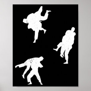 Brasiliansk Jiu Jitsu-utövare - Jiu Jitsu-kampkons Poster