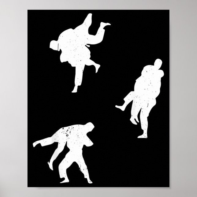 Brasiliansk Jiu Jitsu-utövare - Jiu Jitsu-kampkons Poster (Framsidan)