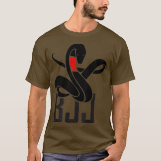Brasiliansk Jiujitsu Mamba orake av BJJ Black bält T Shirt