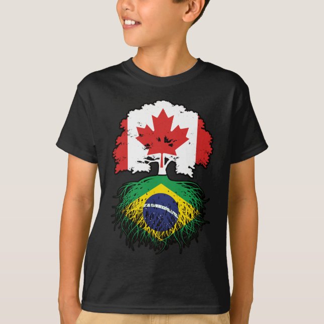 Brasiliansk kanadensisk kanadensiska Träd Roots Fl T Shirt (Framsida)