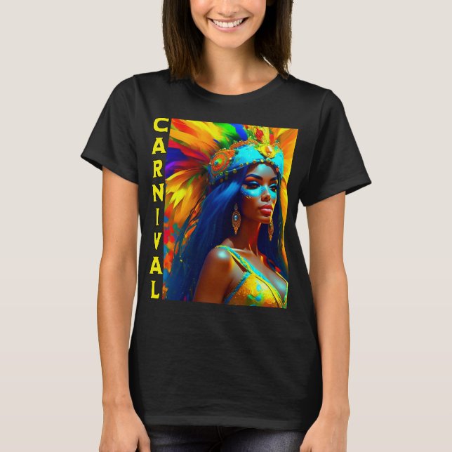 Brasiliansk karnival Dancer T Shirt (Framsida)