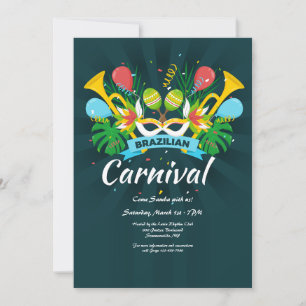 Brasiliansk karnival inbjudningar