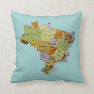 Brasiliansk kartadekorativ kudde