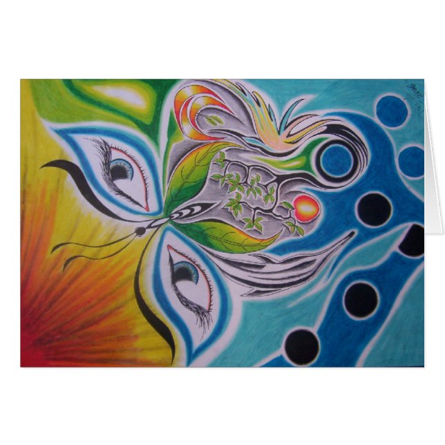 Brasiliansk konst hälsningskort (Framsidan Horizontal)