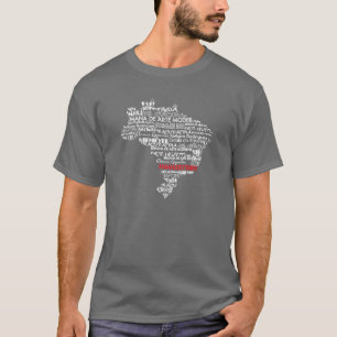 Brasiliansk konstnär&Culturekarta Tee Shirt