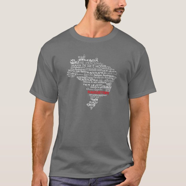 Brasiliansk konstnär&Culturekarta Tee Shirt (Framsida)