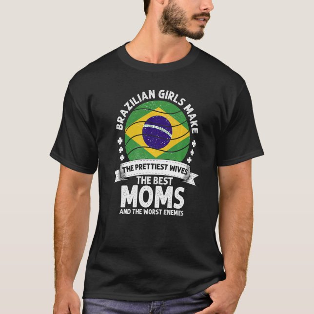 Brasiliansk mamma Brasiliansk mammaddag mamma Bras T Shirt (Framsida)