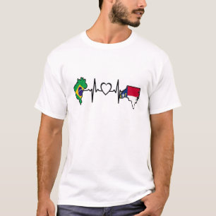 Brasiliansk North Carolina Heartslag - brasiliansk T Shirt