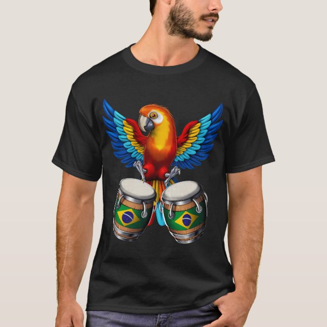 Brasiliansk papegoja t shirt (Framsida)