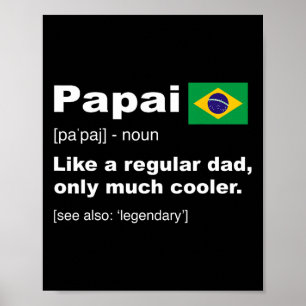 Brasiliansk Pappa Definition T-shirt Roligt Fars D Poster