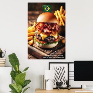 Brasiliansk Picanha Burger 24x36 Poster