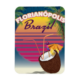 Brasiliansk reseaffisch i Florianópolis Magnet