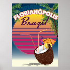 Brasiliansk reseaffisch i Florianópolis Poster