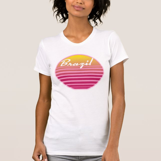 Brasiliansk retro-resaaffisch tee shirt (Framsida)