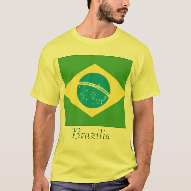 brasiliansk skjorta t-shirt (Framsida)