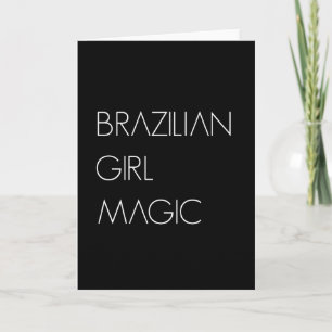 Brasiliansk tjejmagisk brasiliansk fru present kort