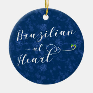 Brasiliansk vid hjärtat Helgdag Ornament