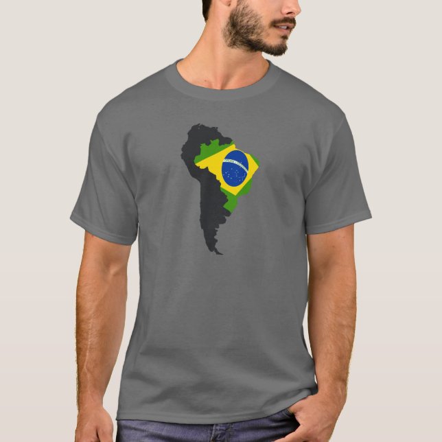 Brasilianska Amerika Tee Shirt (Framsida)
