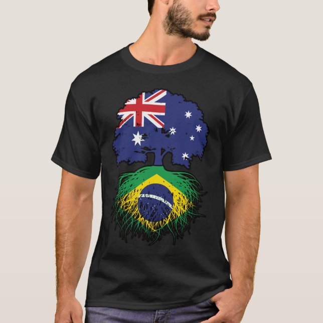Brasilianska australiska Australiens Träd-rötter T Shirt (Framsida)