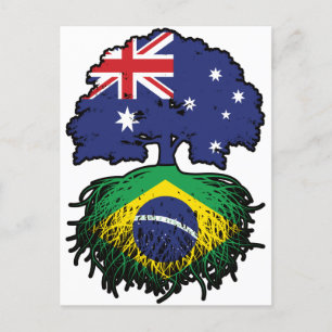 Brasilianska australiska Australiens Träd-rötter Vykort