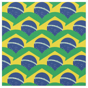 Brasilianska Flagga & Brasilien Trendig Fabric/mod Tyg