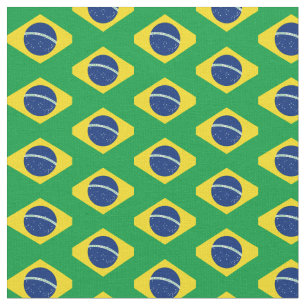 Brasilianska Flagga & Brasilien Trendig Fabric/mod Tyg