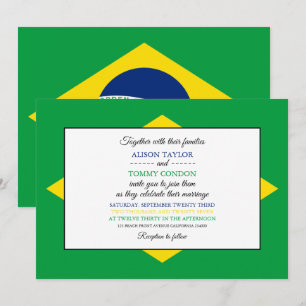 Brasilianska Flagga, Flagga i Brasilien Bröllop Inbjudningar