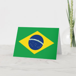 brasilianska Flagga Hälsning Card Kort
